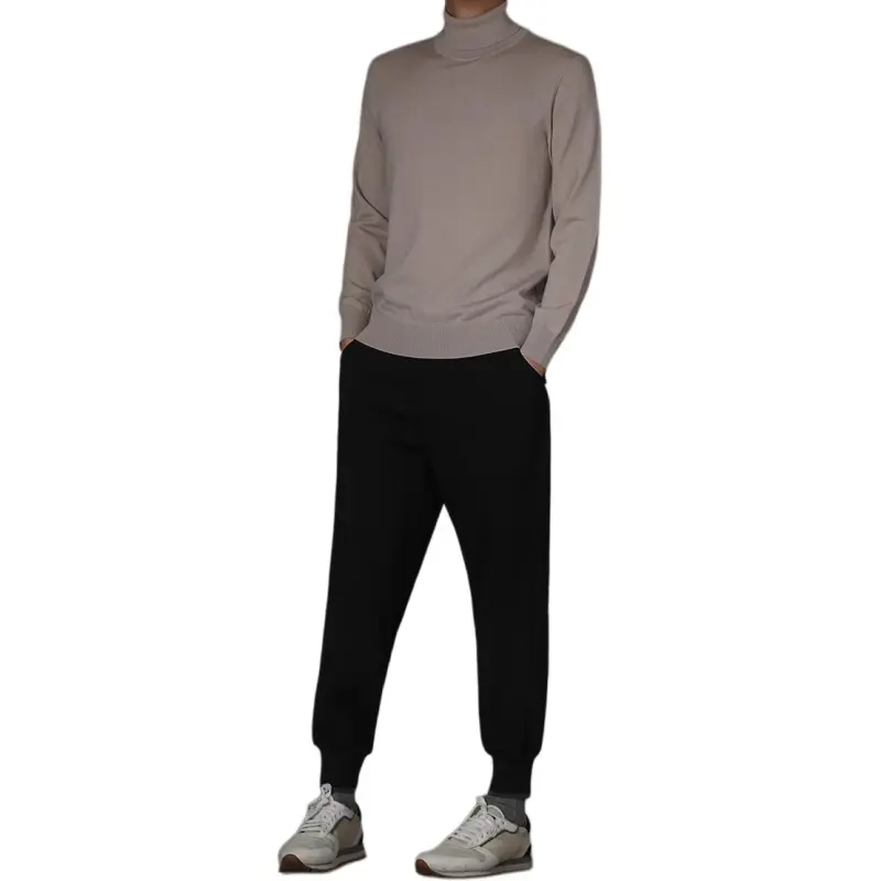 Hacikis Sweater Men's Light Beige Gray-8