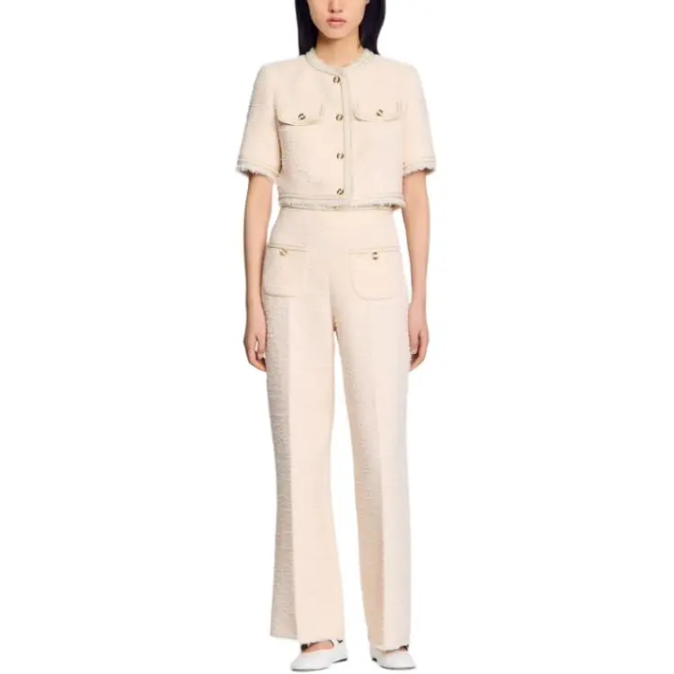 Sandro Tweed Trousers-4