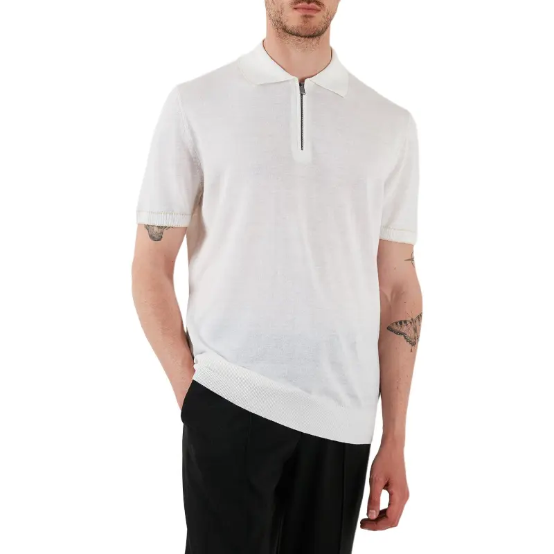 HUGO BOSS Jiovanotto Zip up Short sleeve Polo Shirt-3