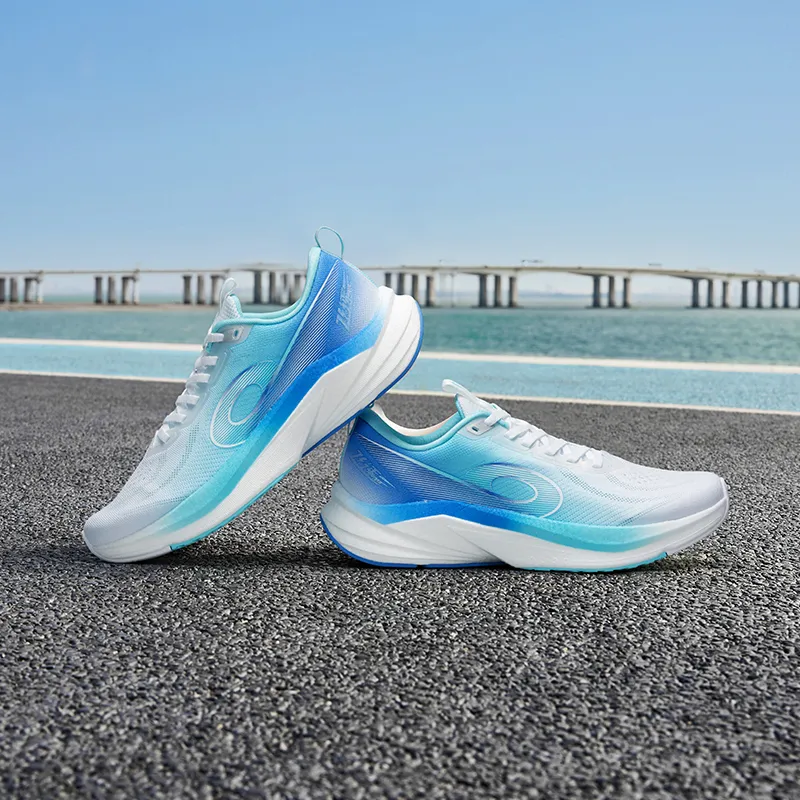QIAODAN Speed 3LITE Running Shoes Men Low Top Jordan White Bay Blue-7