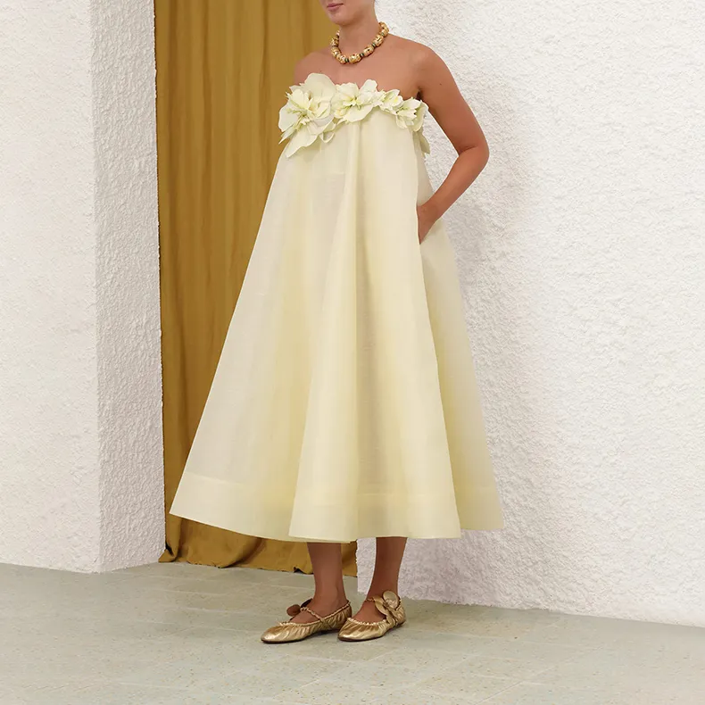 Zimmermann SS24 Sleeveless Dress Women's Lemon-2