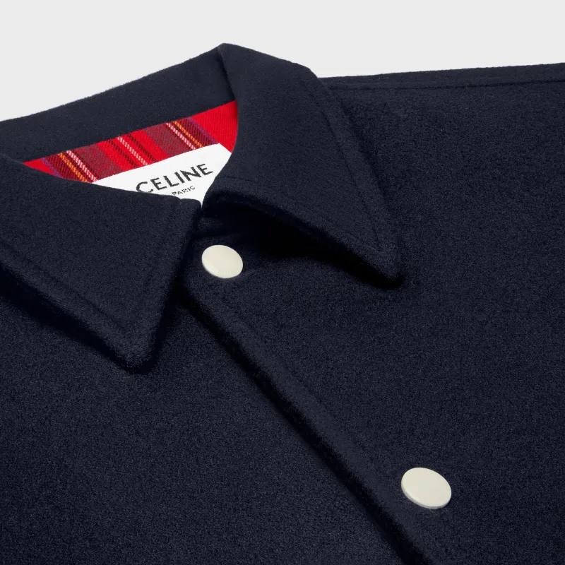 CELINE Coach Jacket In Double face Wool-8