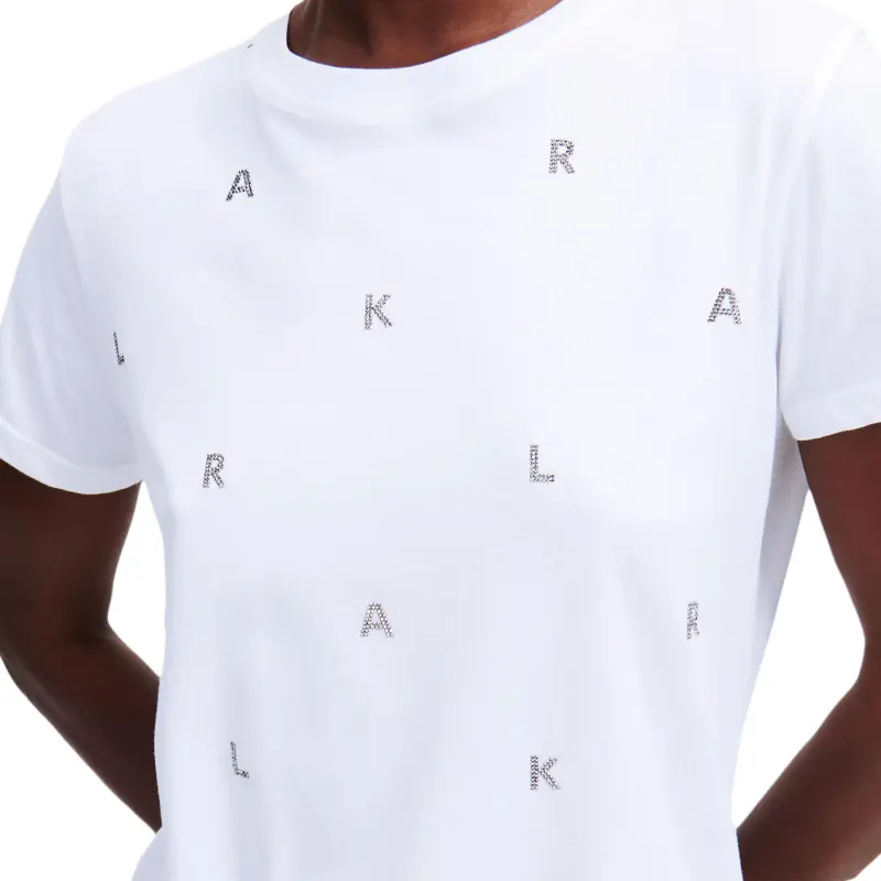 KARL LAGERFELD / Karl Lagerfeld Jeans Rhinestone embellished T shirt-5