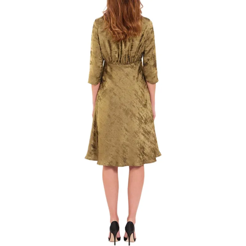INES DE LA FRESSANGE Long Sleeved Dress Women's Gold-2