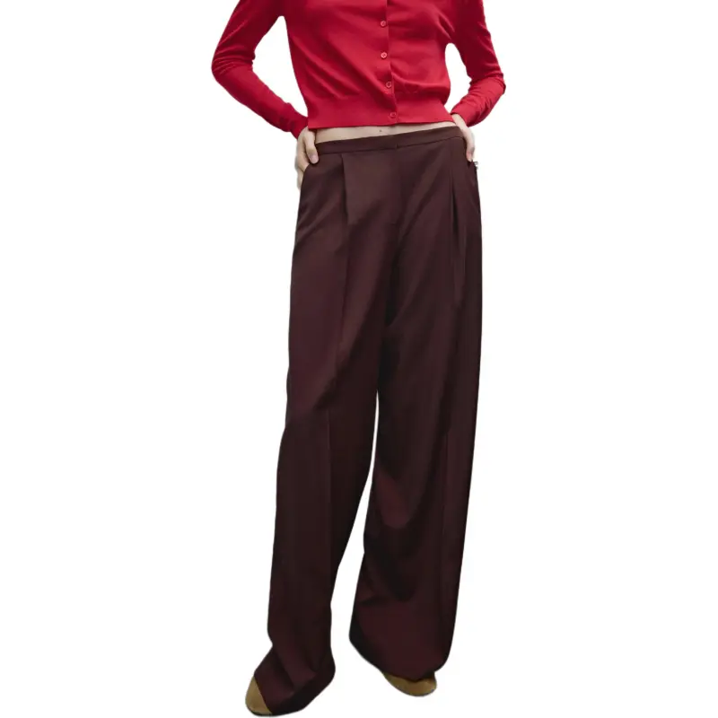 Massimo Dutti Casual Pants Women's Red-4
