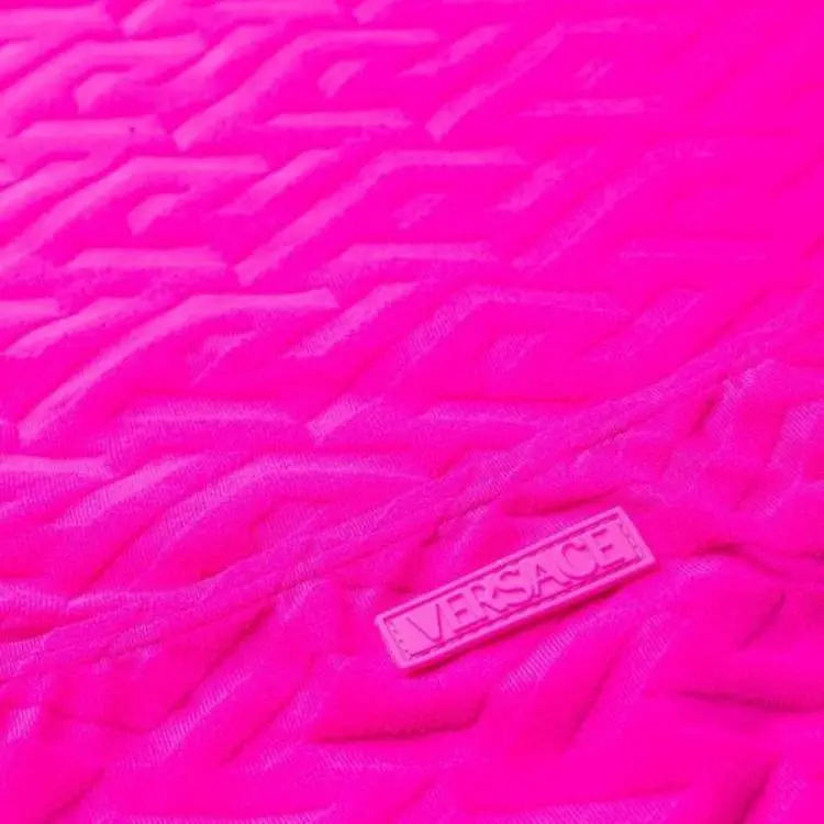 VERSACE La Greca Towel Mini Dress 'Pink'-5