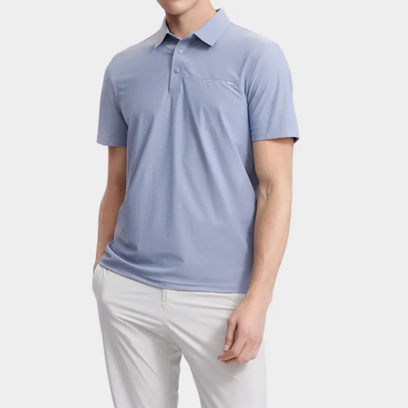 FILA Polo Shirt Men's Dark Stone Blue-4