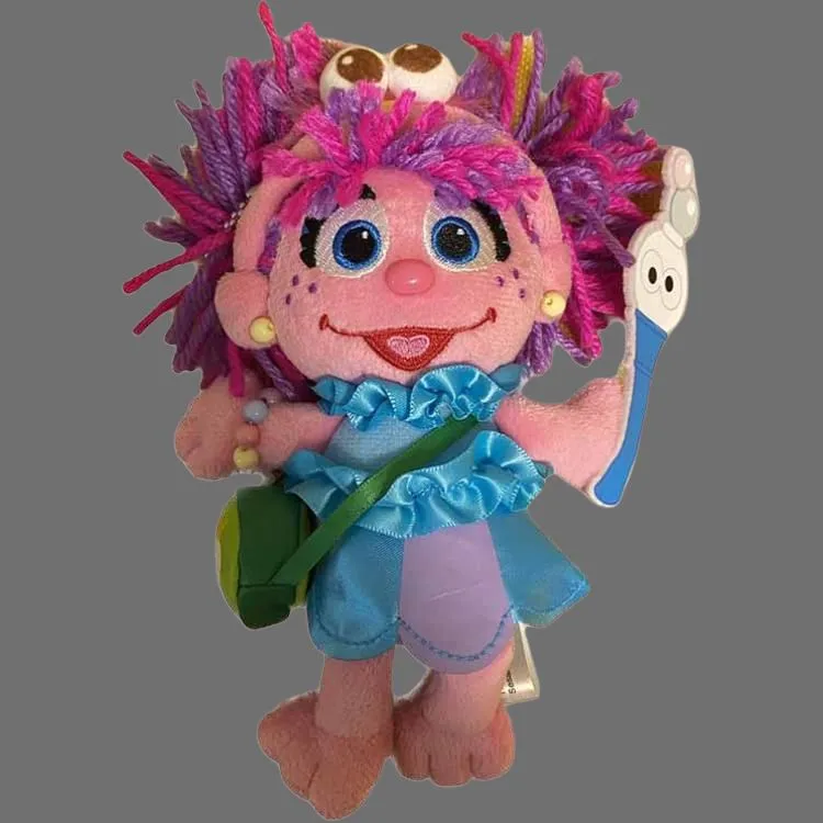 Universal Studios Sesame Street Characters Abby Playing Frog Dolls Plush Pendant 17cm Height-3