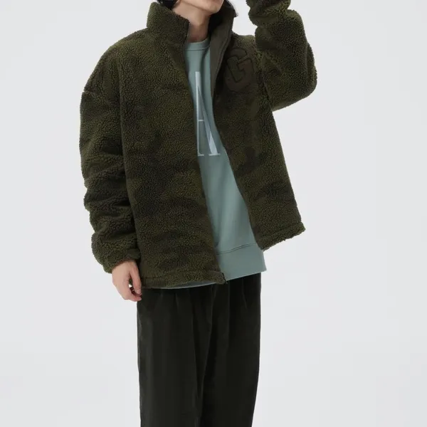 GAP Velvet Jackets Unisex Green Camouflage-1
