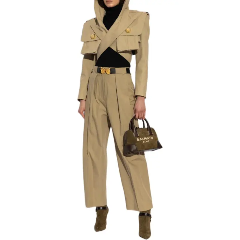 BALMAIN Cropped Hooded Jacket-3