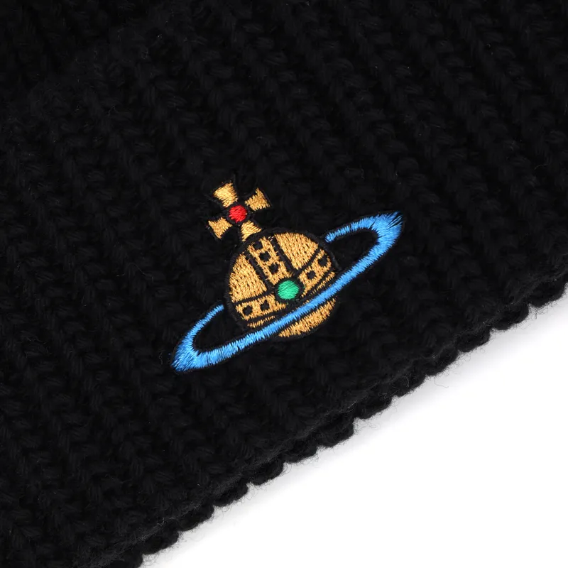 Vivienne Westwood Orb Embroidered Knitted Beanie-3