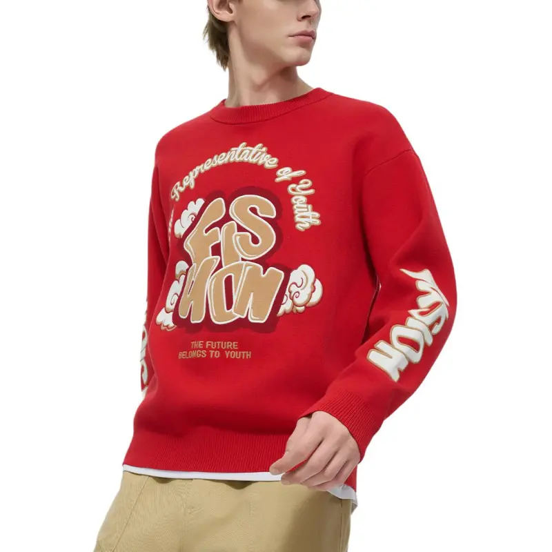 FILA FUSION FW24 Sweater Unisex Red-3