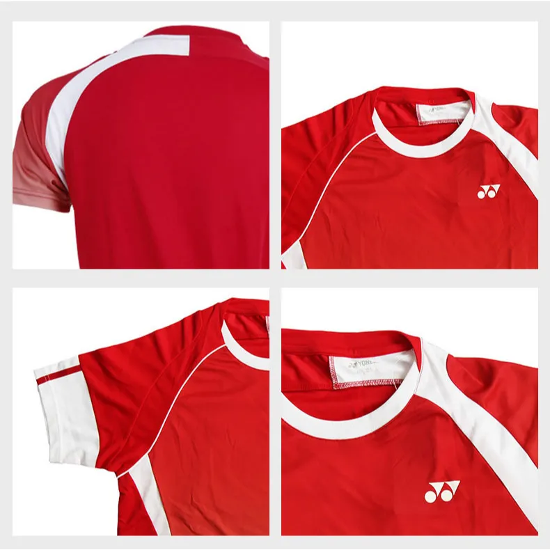 YONEX T-Shirts Men Red White-3