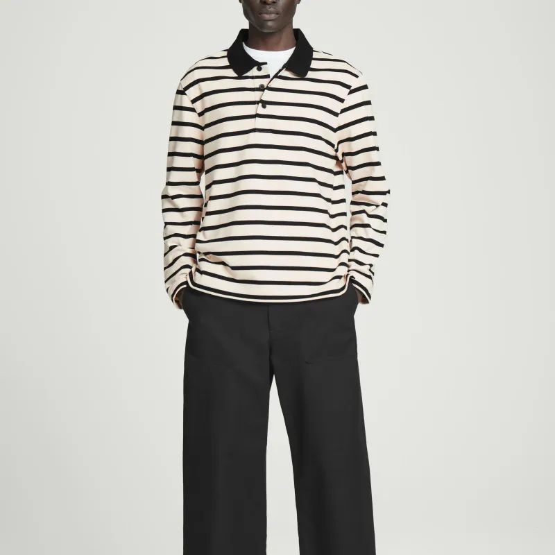 COS Polo Shirt Men's Beige/Black-2