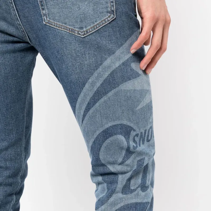 iceberg Watermark-print Detail Jeans-4