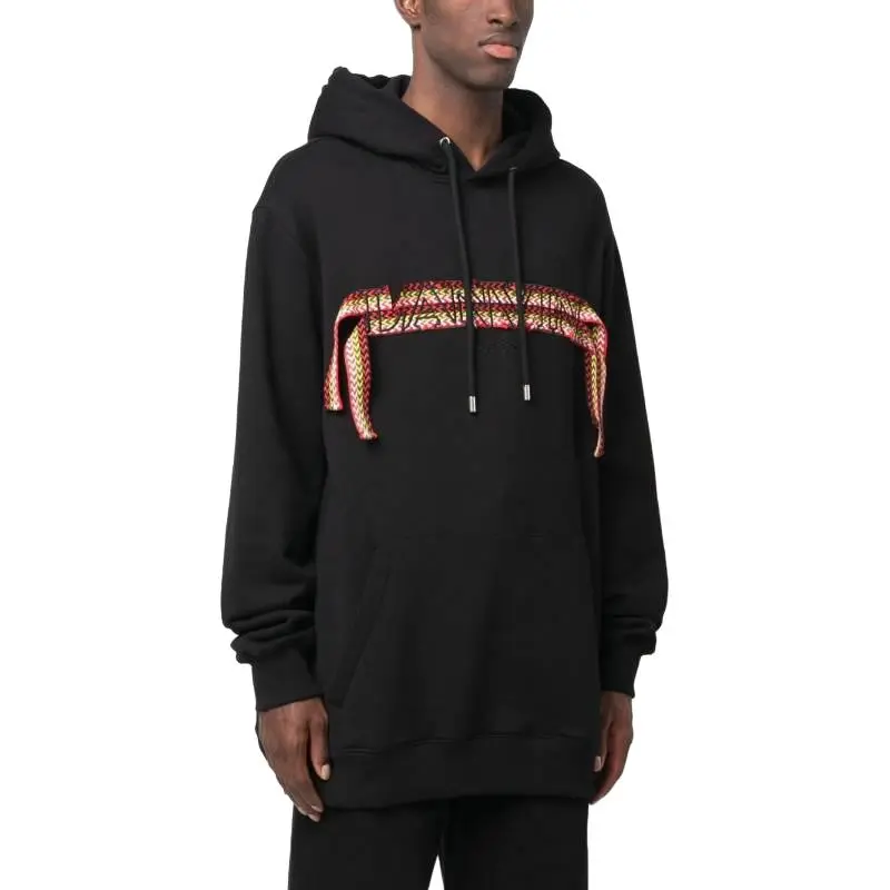 Lanvin Logo Patch Drawstring Hoodie-3