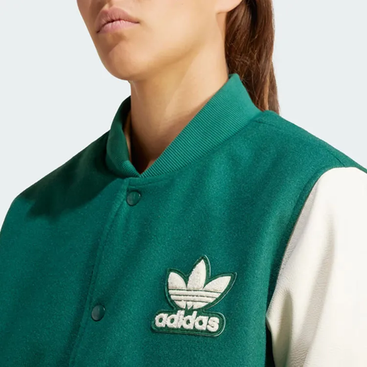 Adidas Originals Vrct Graphic Jacket Jackets Coats Women's Forest Green-4