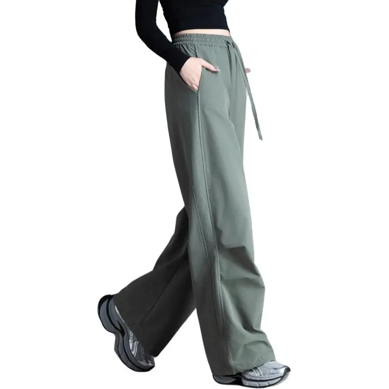 You Cow Me Pants Casual Pants Women's Army Green-4