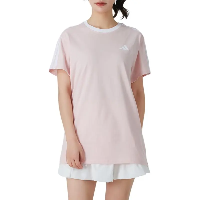 Adidas BOYFRIEND Regular T Shirt Women's Light Pink/White-1