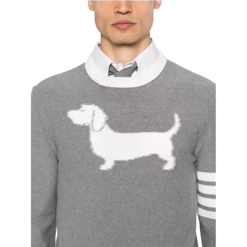 THOM BROWNE 4 Bar Hector Sweater-4