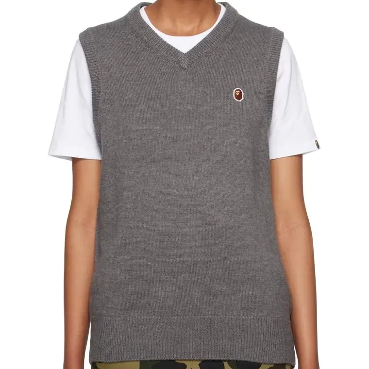 Bape Ape Head One Point Knit Vest-4