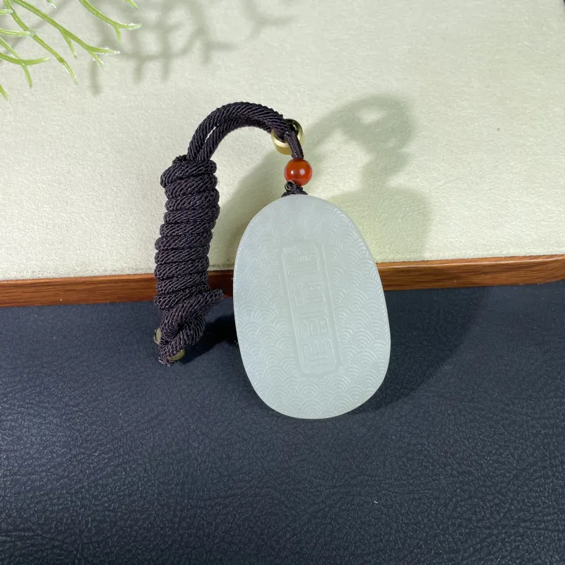 BUDOUXIAOAI Pendants White Jade/Pale Greenish White Jade Unisex-5