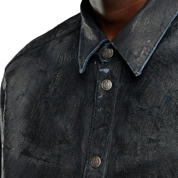 DIESEL D Simply Fse Coated Denim Shirt-3