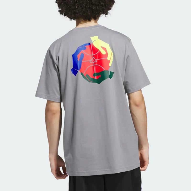 Adidas Free Shipping With AdiClub We Ball Together Graphic Tee-2