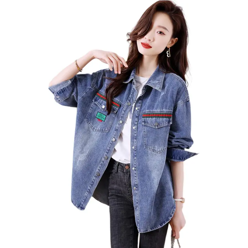 Fele.d Denim Jackets Women's Image Color-1