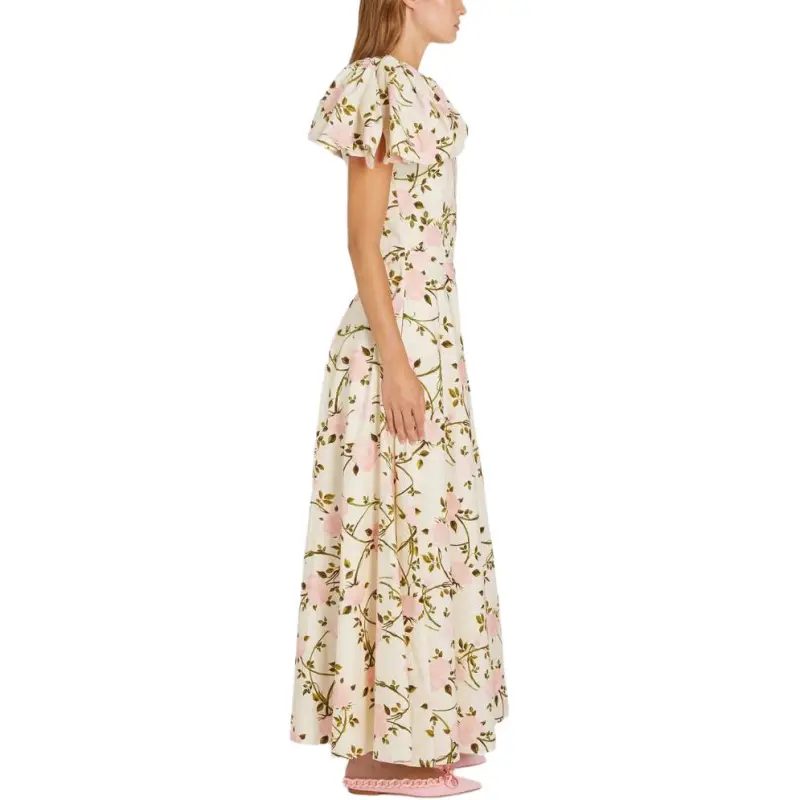 Giambattista Vall Rosier print One shoulder Dress-3
