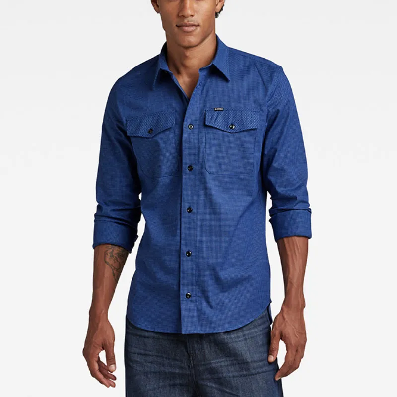 G STAR RAW Shirts Men Blue-1