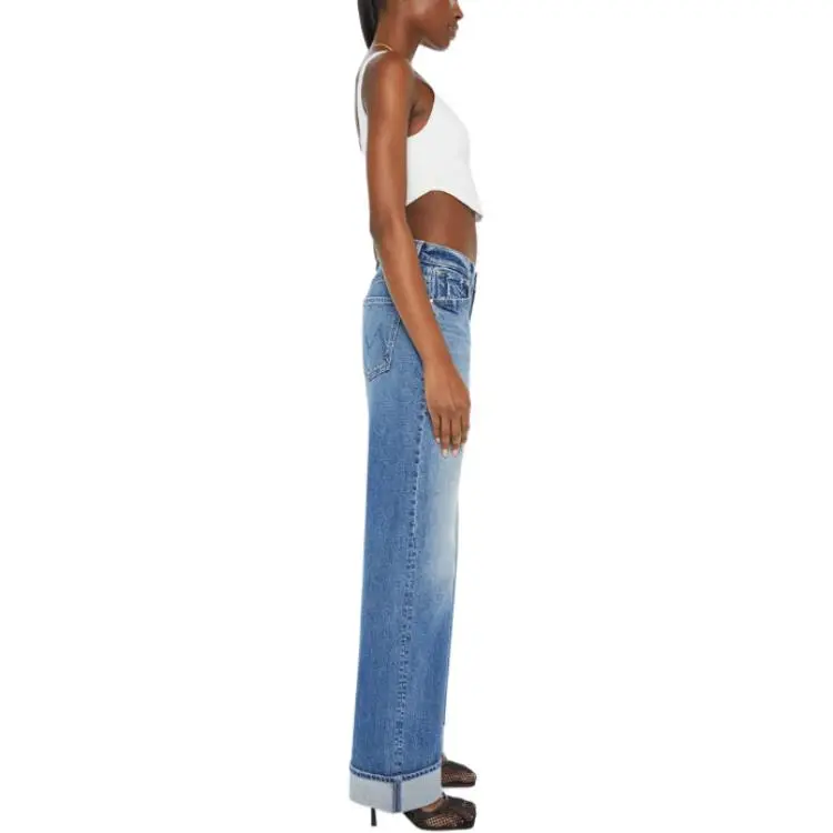 MOTHER The Dodger Skimp Cuff Straight Leg Jeans-2
