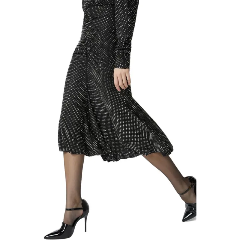 PINKO Armeni Embellished V Neck Midi Dress-4
