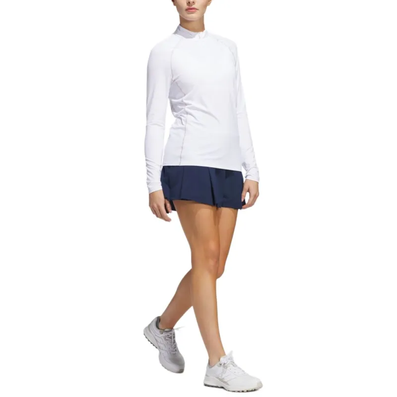 Adidas Free Shipping With AdiClub Ultimate365 Solid Quarter Zip Mock Polo Shirt-3