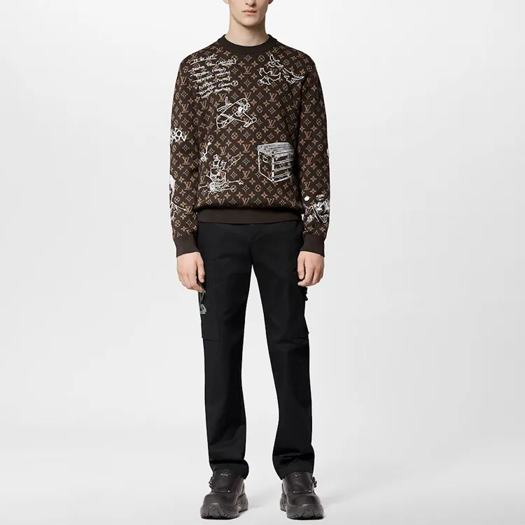 LOUIS VUITTON Pre Owned 2000s Monogram Wool Jumper-1