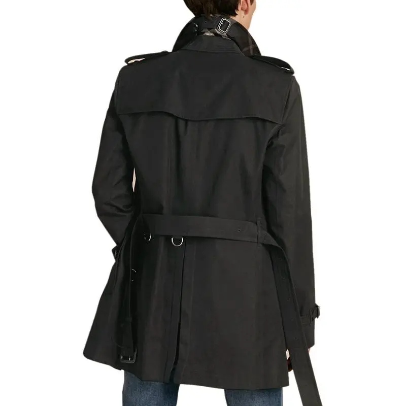 Burberry Trench Coats Men Black-4