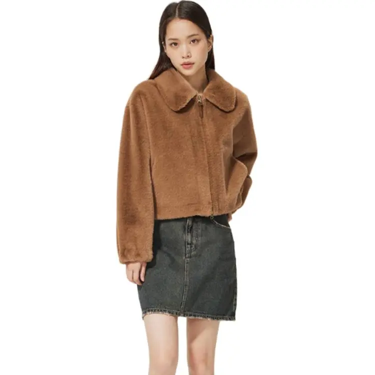 Lee Velvet feel Coat Women's Brown-2