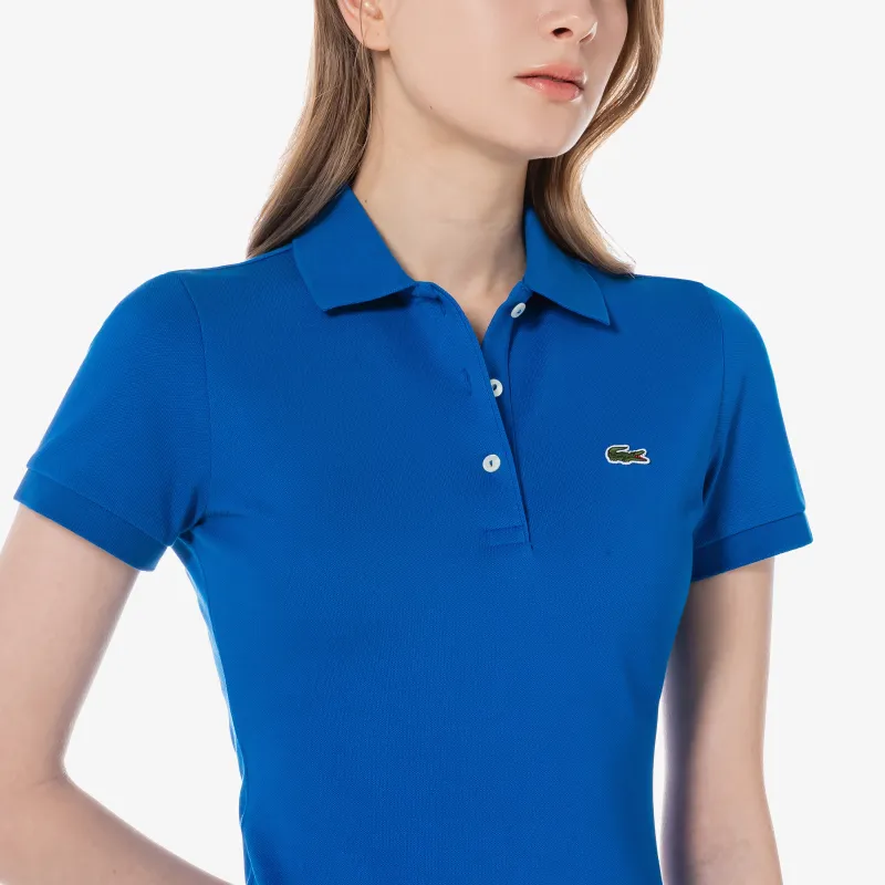 LACOSTE Short Sleeved Dress Women's Blue-4
