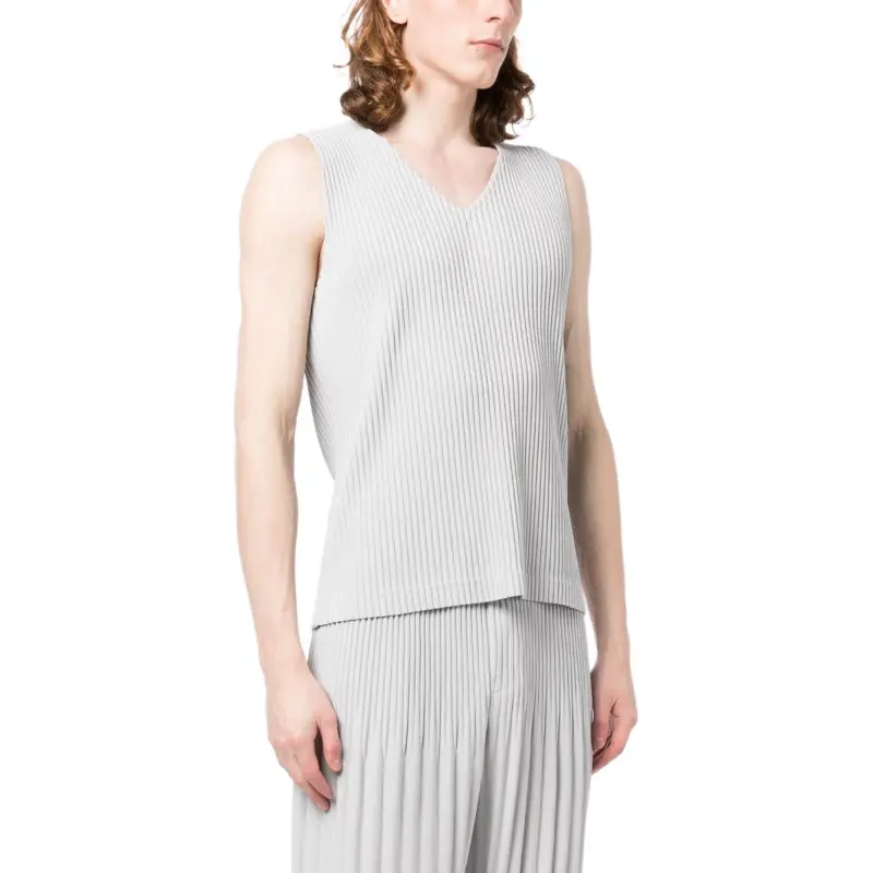 ISSEY MIYAKE Tank Tops Men Light Gray-2