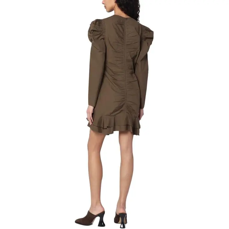 ISABEL MARANT ETOILE Long Sleeved Dress Women's Khaki Green-1