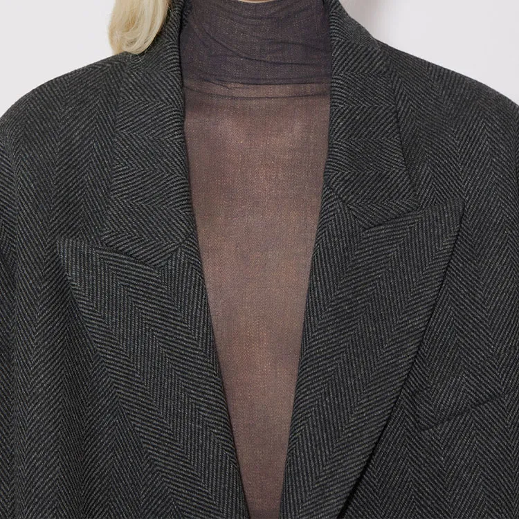 Acne Studios Coat Women's Gray Black-4