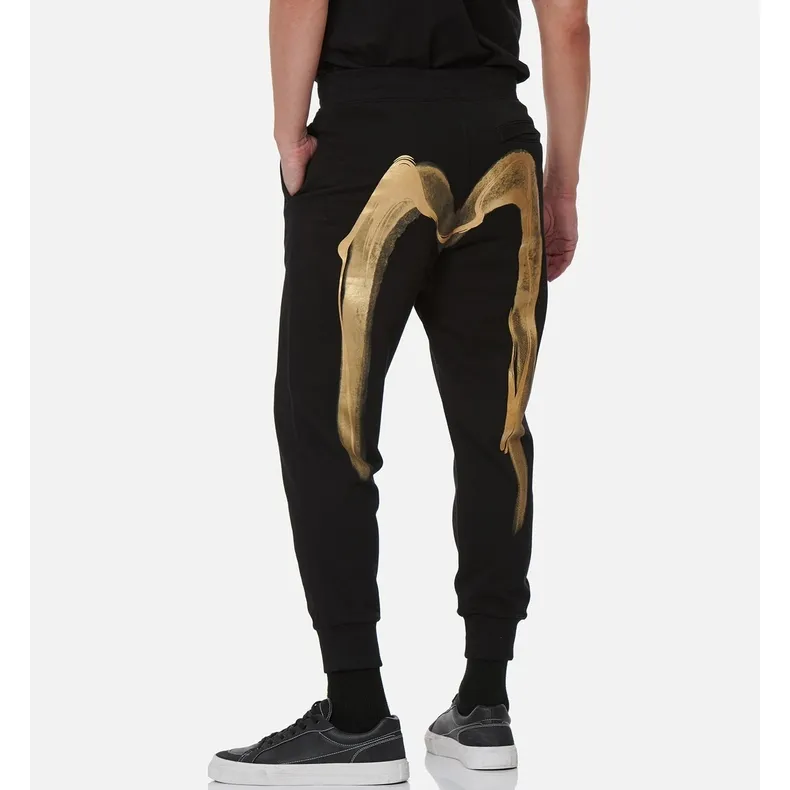 EVISU Knitted Sweatpants Men's Black-3
