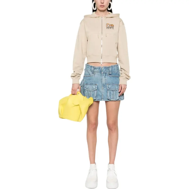 KENZO Happy Tiger Cropped Hoodie-1