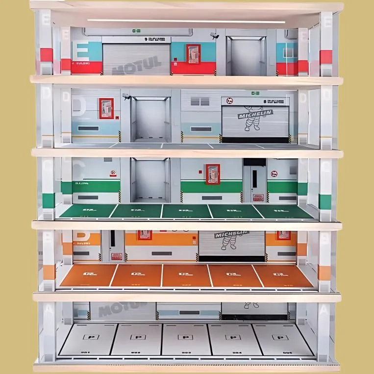 Kavi Toy Car Storage Parking Lot Garage Scenario Small Car Display Case 1 32 Model Accessories-3