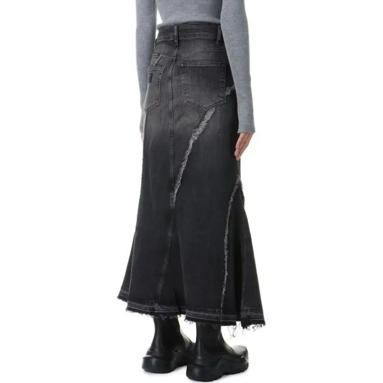 GANNI Washed Denim Skirt-4
