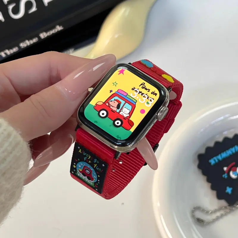KVZUVUU Watch Band Apple Compatibility Canvas Material-9
