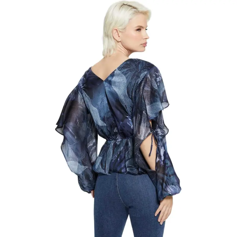 GUESS Chiffon Shirts Women's Dark Blue-3