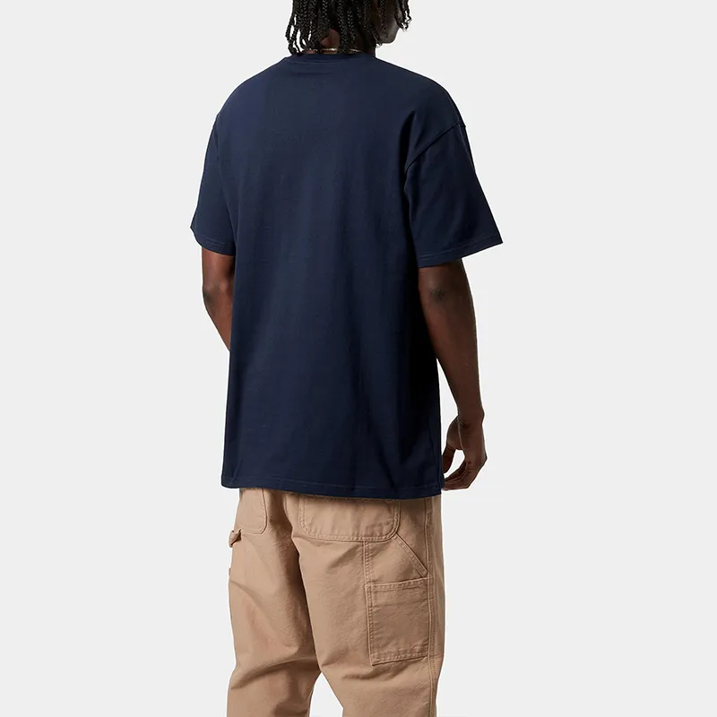 Carhartt WIP Chase S/S Chase T Shirt T Shirt Men's Blue-4