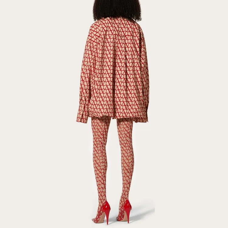 Valentino Long-Sleeved Dresses Women's Red-2