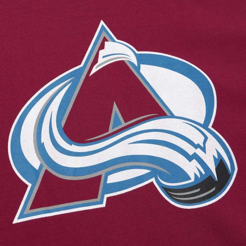 Mitchell & Ness x NHL T Shirt Men's Burgundy Red-2